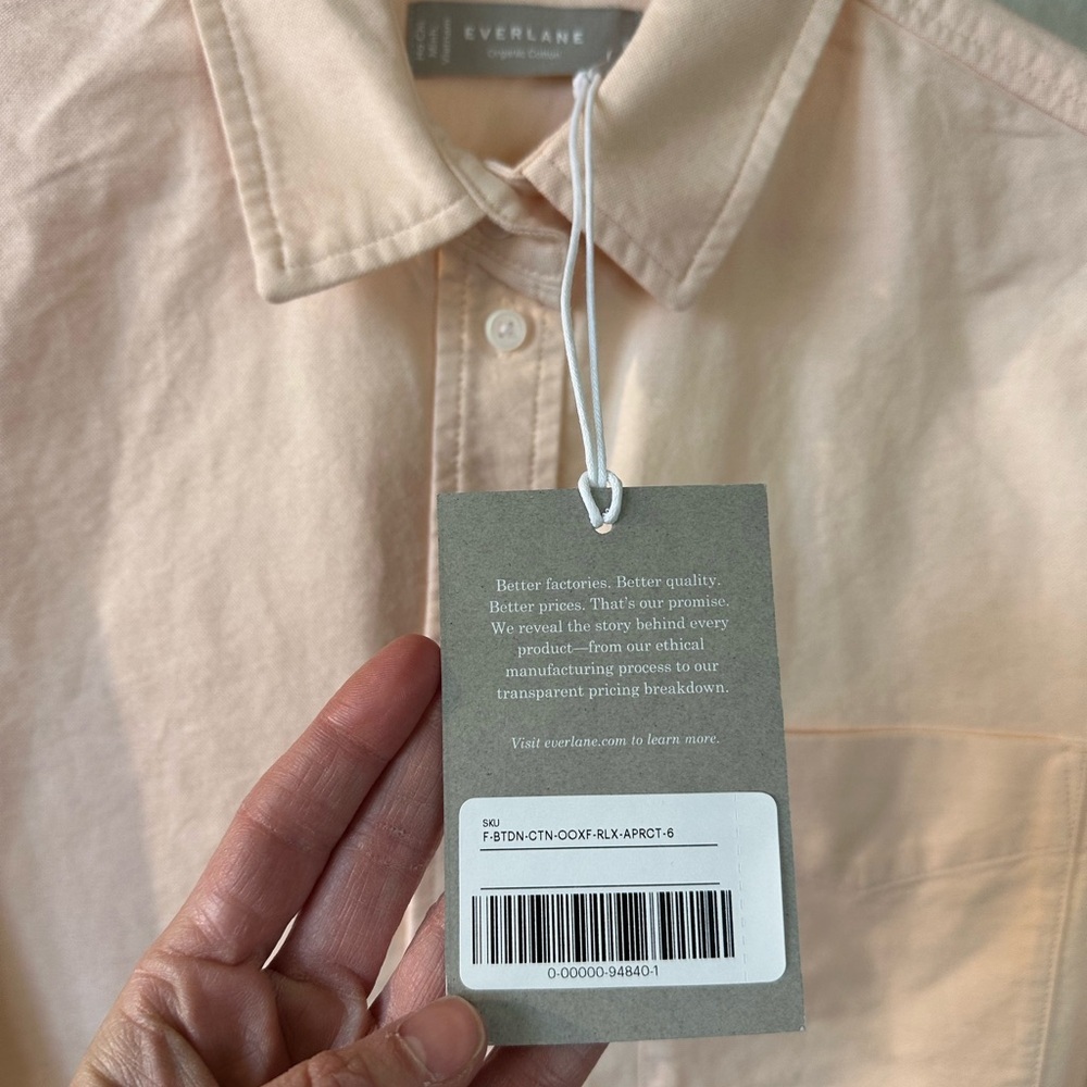 Everlane | The Must-Have Oxford Shirt in Apricot - Picture 4 of 9